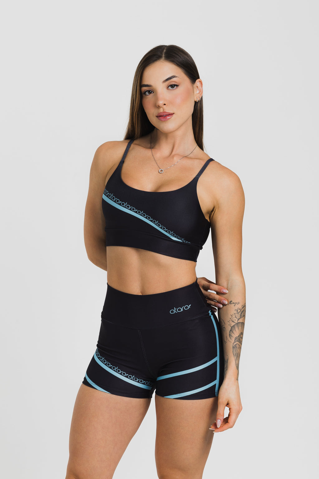 Shorts Curto Black and Blue