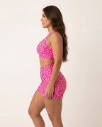 Conjunto Academia Fitness Short e Top Cintura Alta Moda