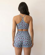 Conjunto Academia Fitness Short e Top Cintura Alta Moda