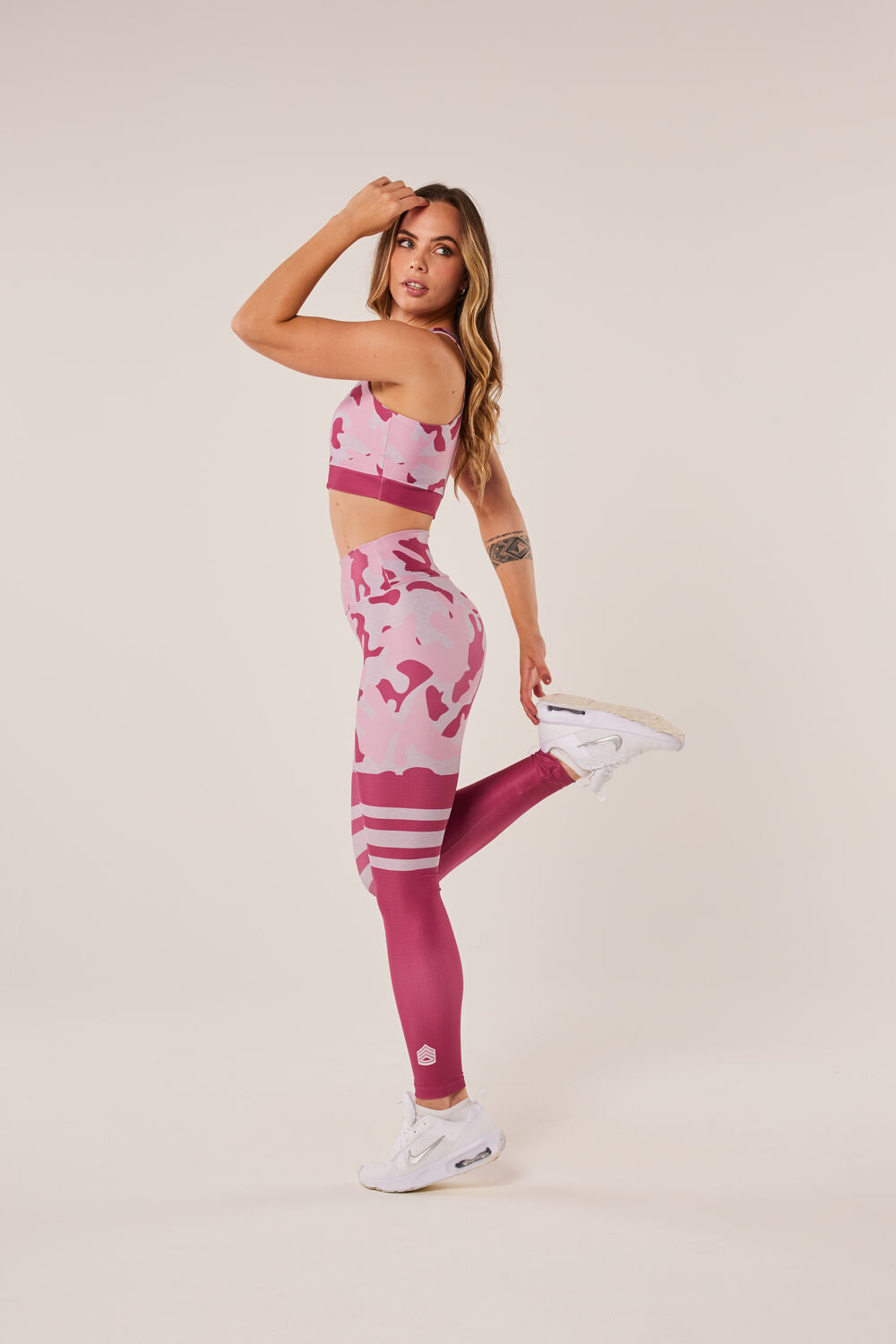 Top Nadador Camuflado Mescla Rosa