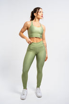 Top Nadador Estampa Lisa Verde Musgo
