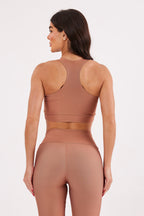 Top Nadador Liso Caramelo