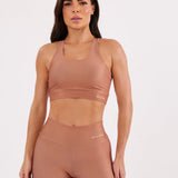 Top Nadador Liso Caramelo