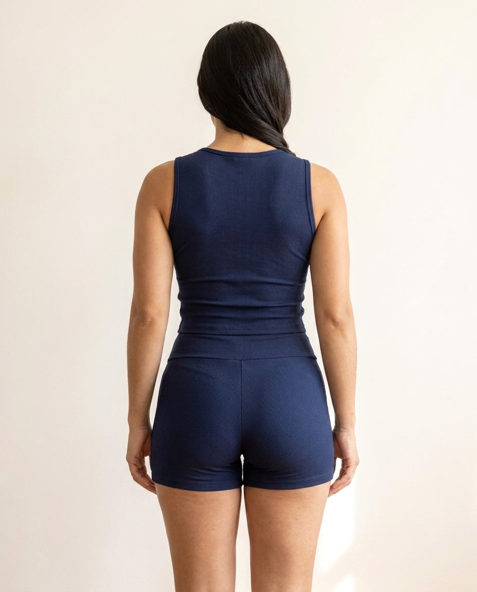 (COMPRE 1 LEVE 2) Conjunto Academia Short Com Bolso E Regata Frente Única Yoga Pilates