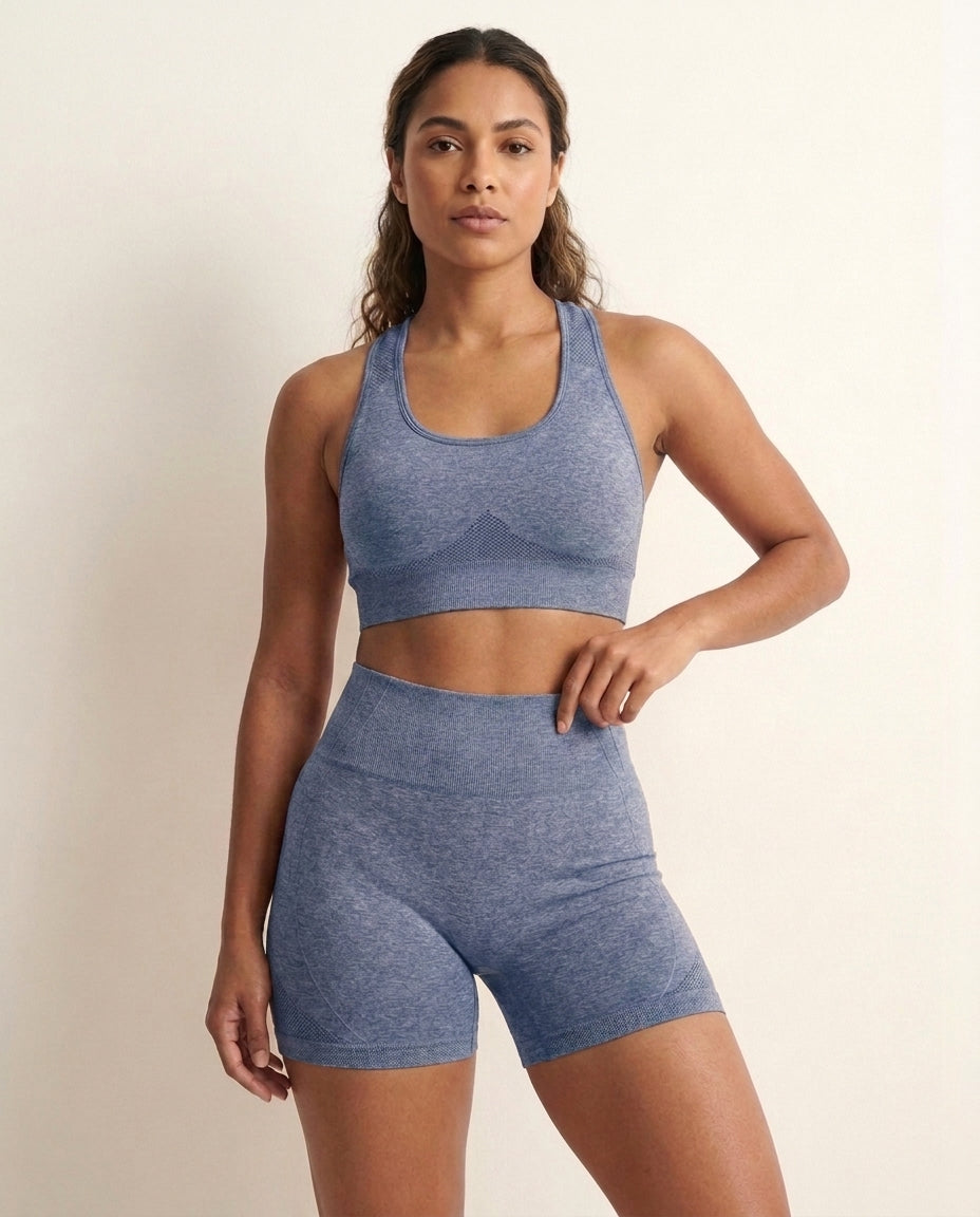 Kit 2 Conjunto Academia Feminino Levanta Bumbum Esportivo Cintura Alta Fitness Premium