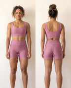 Conjunto de Academia Feminino Fitness Short com Bolso + Top, Zero Tranparência com Cintura Alta