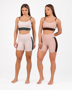Kit Econômico 2 Conjuntos Esportivos Shorts Cintura Alta Top Alcinha